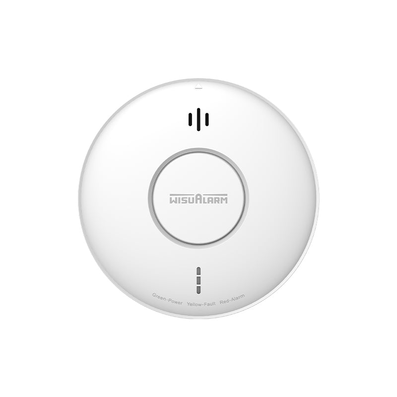 Wisualarm 230V Mains Power Smoke Alarm with 10 Year Rechargeable Lithium Back-up Battery