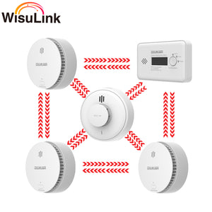 Interlinked smoke alarm and carbon monoxide alarm and heat alarm