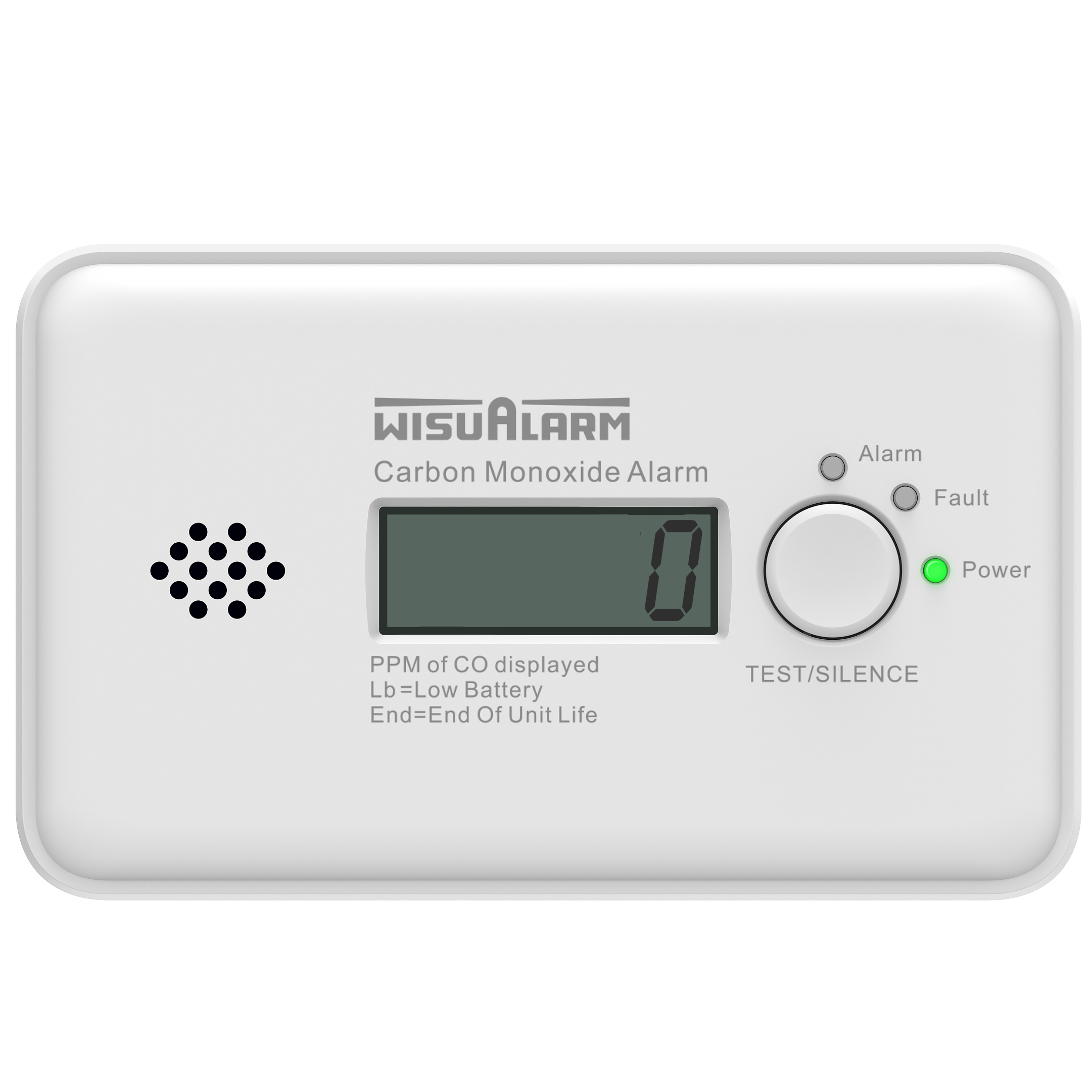 Wisualarm carbon monoxide alarm with LCD screen