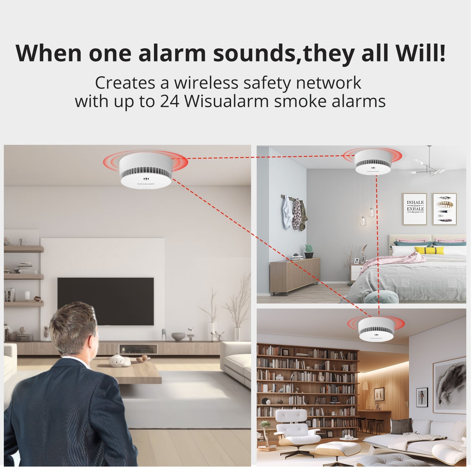 Wisualarm smart smoke alarm link up to 24 devices