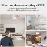 Afbeelding in Gallery-weergave laden, Wisualarm smart smoke alarm link up to 24 devices
