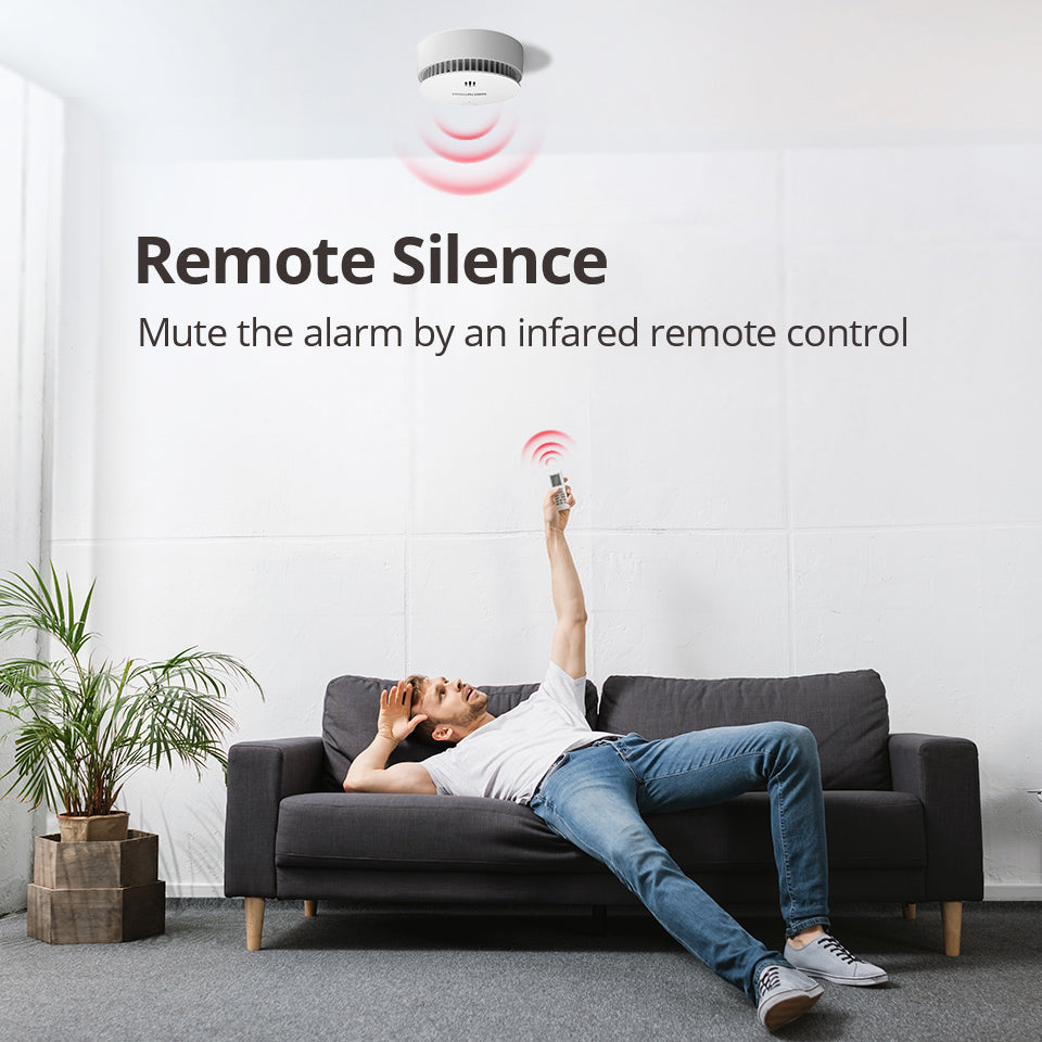 Wisualarm smoke alarm support remote silence by your TV controller